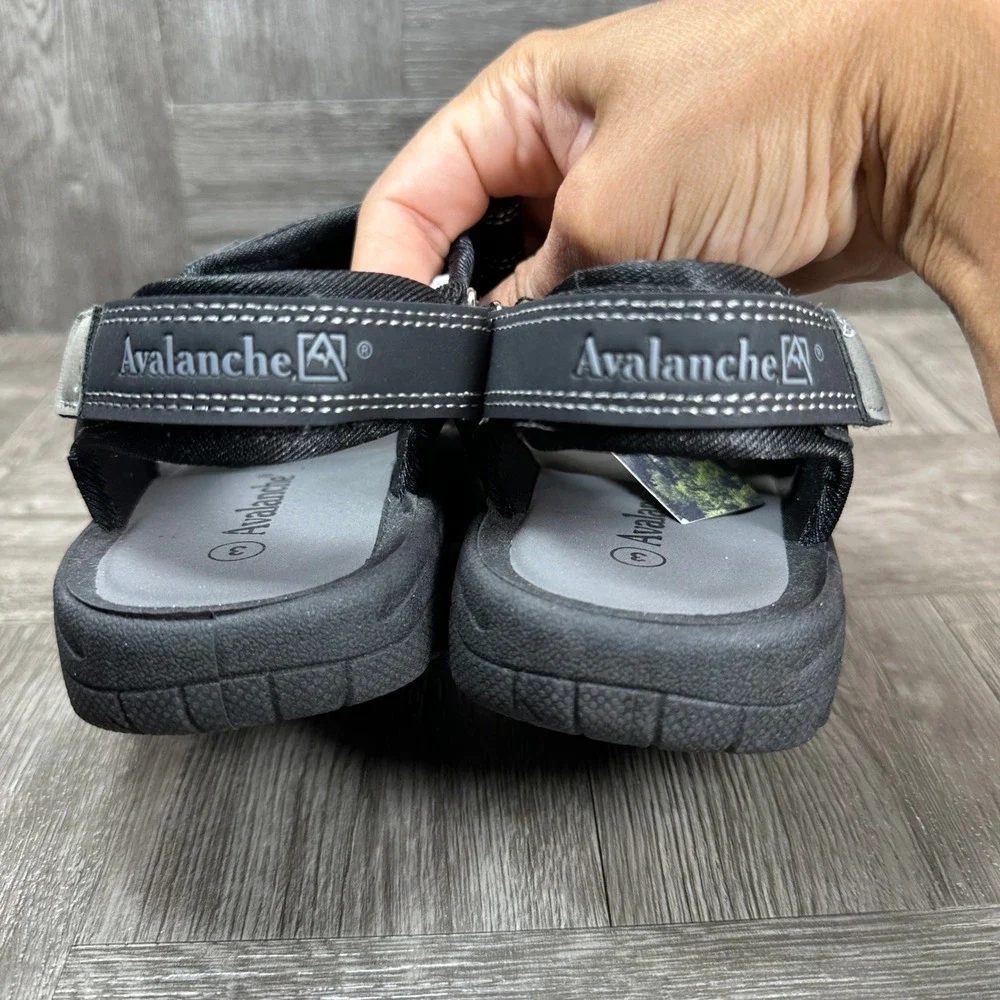 Avalanche Adventure Sandals Kids Size 3 Black Rugged Outdoor Sport NEW